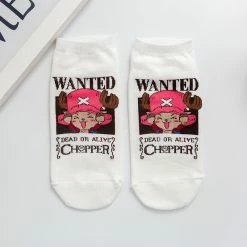 Circumtoy One Piece Chibi Luffy & Chopper Low-cut Socks