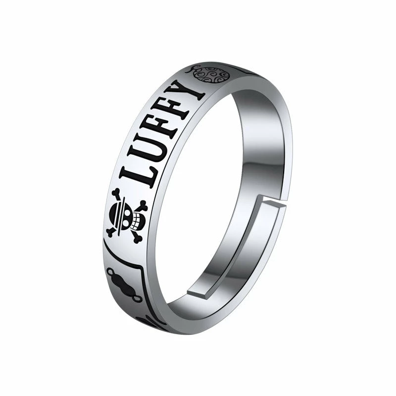New One Piece Straw Hat Crew Silver Ring And Chain 4 New One Piece Straw Hat Crew Silver Ring And Chain - Image 4