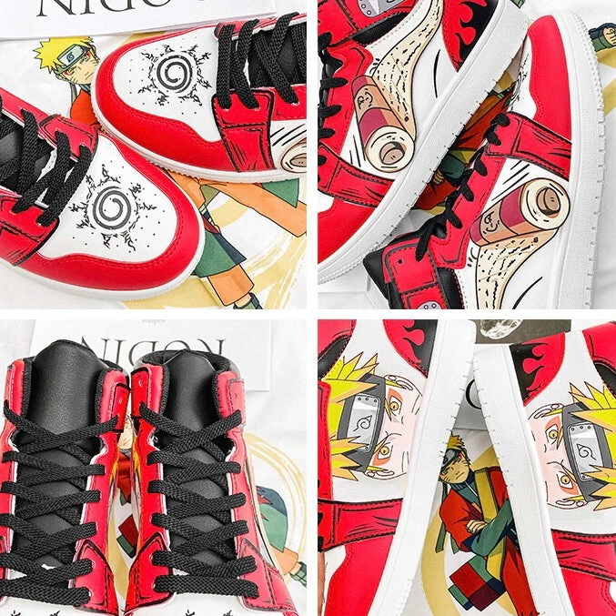 New Naruto Uzumaki Fairy Mode Casual High Top Sneaker 8 New Naruto Uzumaki Fairy Mode Casual High Top Sneaker - Image 8