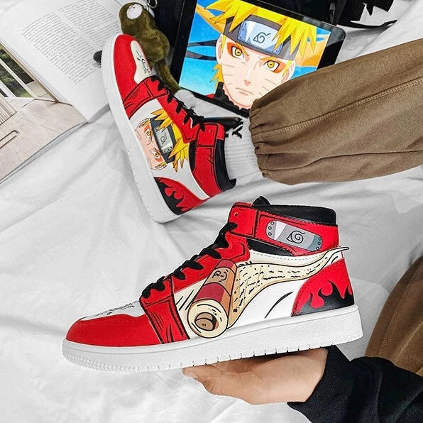 New Naruto Uzumaki Fairy Mode Casual High Top Sneaker 1 New Naruto Uzumaki Fairy Mode Casual High Top Sneaker