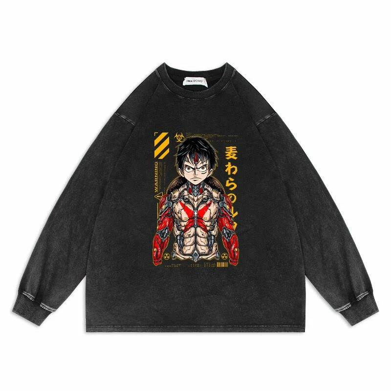 New One Piece Black Long-sleeve T-shirt 2 New One Piece Black Long-sleeve T-shirt - Image 2