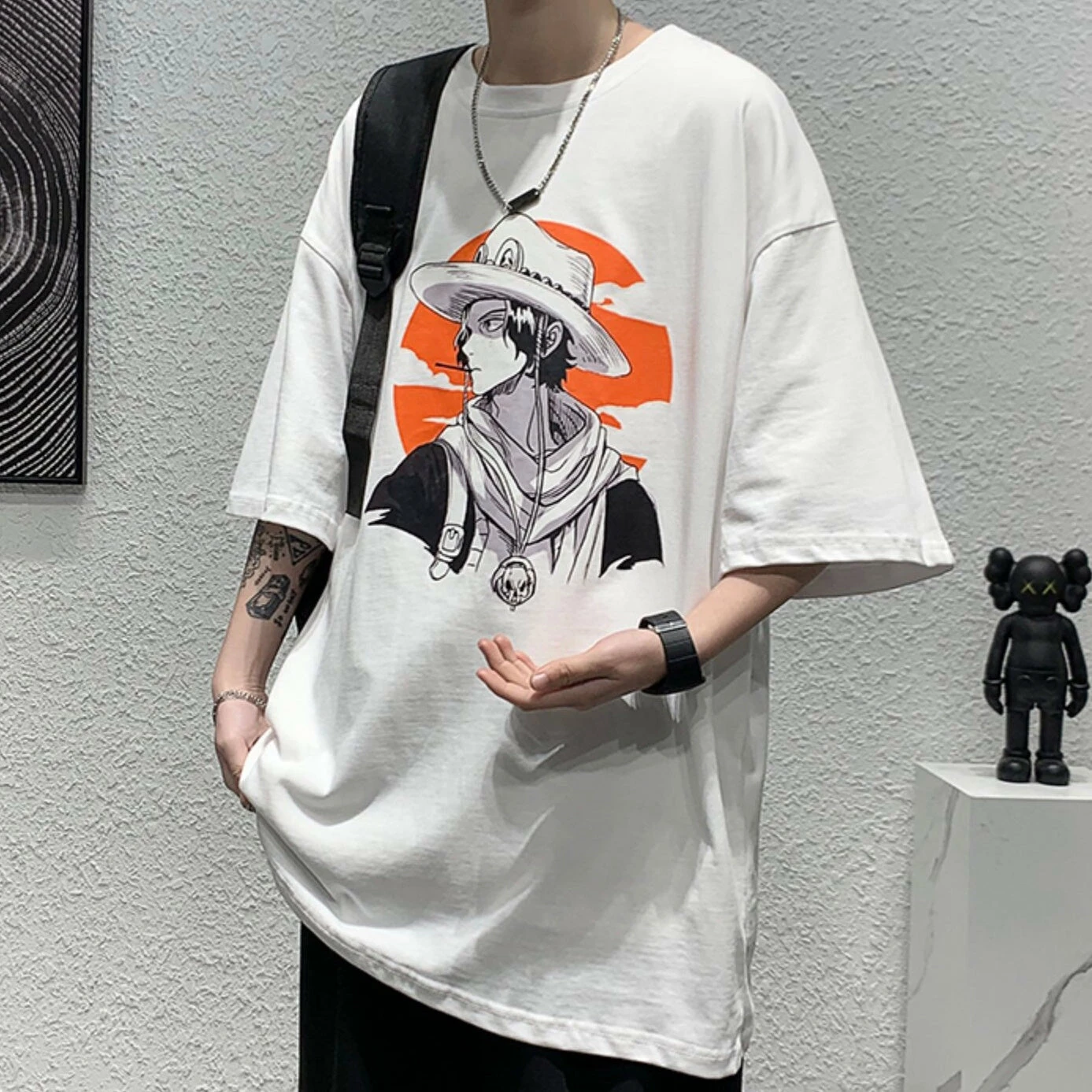 New One Piece Portgas D. Ace Side Face Summer T-shirt 3 New One Piece Portgas D. Ace Side Face Summer T-shirt - Image 3