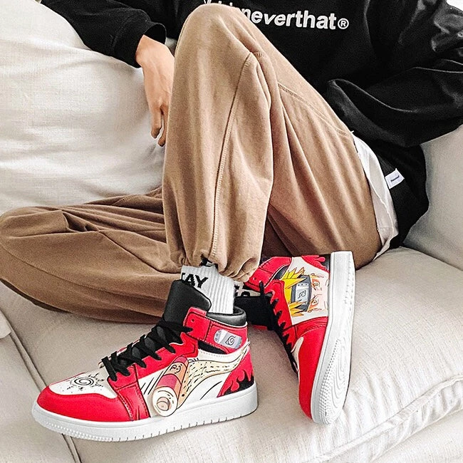 New Naruto Uzumaki Fairy Mode Casual High Top Sneaker 3 New Naruto Uzumaki Fairy Mode Casual High Top Sneaker - Image 3