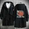 New Chainsaw Man Long Hooded Cotton Trench Coat