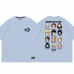 New Demon Slayer: Kimetsu No Yaiba Hashira Grid T-Shirt -accessories outlet store Blue gray 2048x