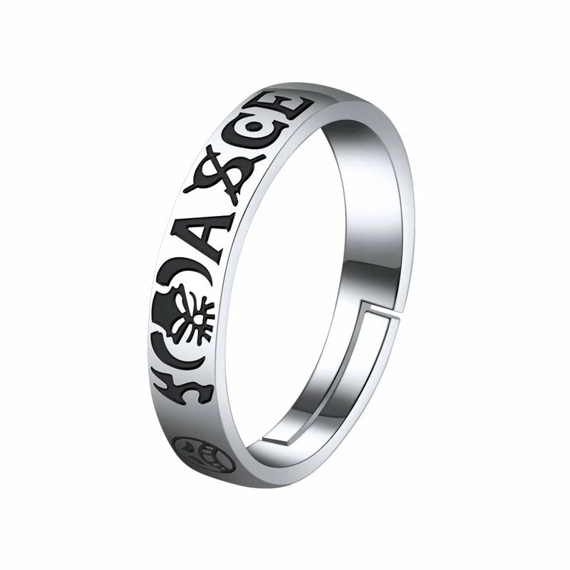 New One Piece Straw Hat Crew Silver Ring And Chain 8 New One Piece Straw Hat Crew Silver Ring And Chain - Image 8