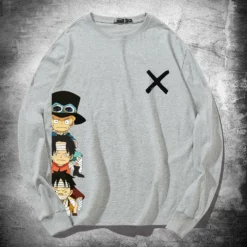 Circumtoy One Piece Cartoon Luffy, Ace And Sabo Crossmark Long-Sleeve Tee 14 Circumtoy One Piece Cartoon Luffy, Ace And Sabo Crossmark Long-Sleeve Tee -accessories outlet store Grey 79084174 73f3 4f34 8996 861401cff5b2 2048x