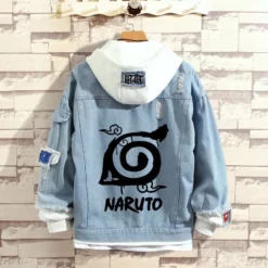 New Naruto Stylish Hooded Denim Jacket -accessories outlet store HiddenLeafVillageSymbol 2048x