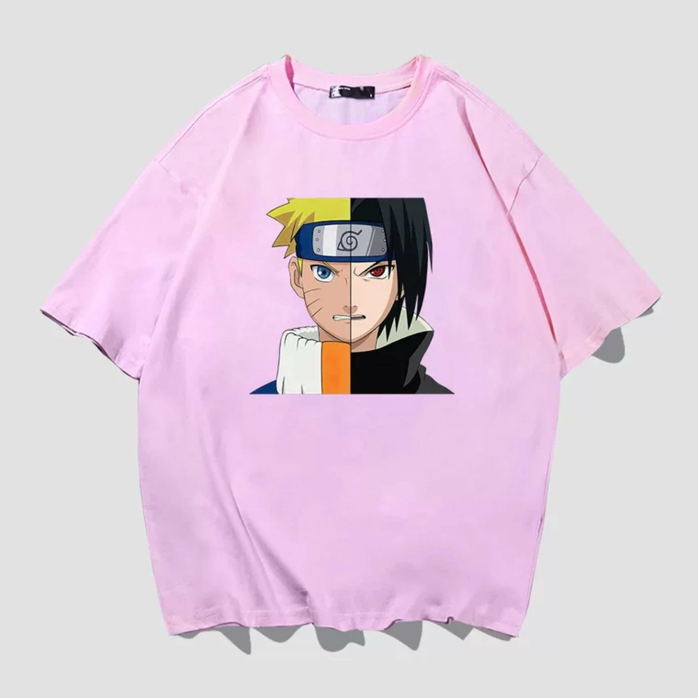 New Naruto Uzumaki And Sasuke Uchiha Half Face Summer T-shirt 6 New Naruto Uzumaki And Sasuke Uchiha Half Face Summer T-shirt - Image 6