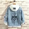 New Jujutsu Kaisen Stylish Hooded Denim Jacket