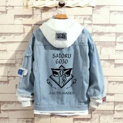New Jujutsu Kaisen Stylish Hooded Denim Jacket