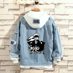 New Jujutsu Kaisen Stylish Hooded Denim Jacket -accessories outlet store IMG 1174 20210328 002944 2048x