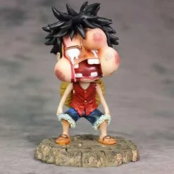 Circumtoy One Piece Beaten Monkey D. Luffy Statue With Swollen Face