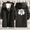 New One Piece Long Hooded Trench Coat