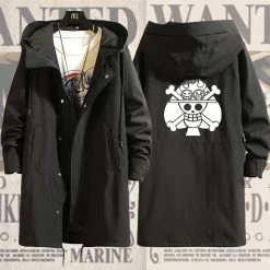 New One Piece Long Hooded Trench Coat