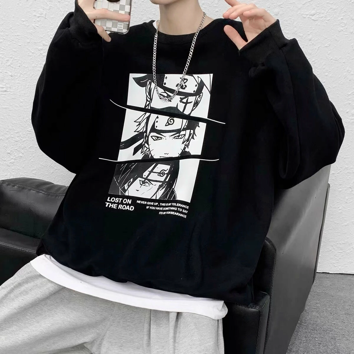 New Naruto, Kakashi And Itachi Pullover Sweatshirt 2 New Naruto, Kakashi And Itachi Pullover Sweatshirt - Image 2