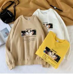 Circumtoy Super Saiyan Goku Eyes Long-Sleeve Pullover T-shirt