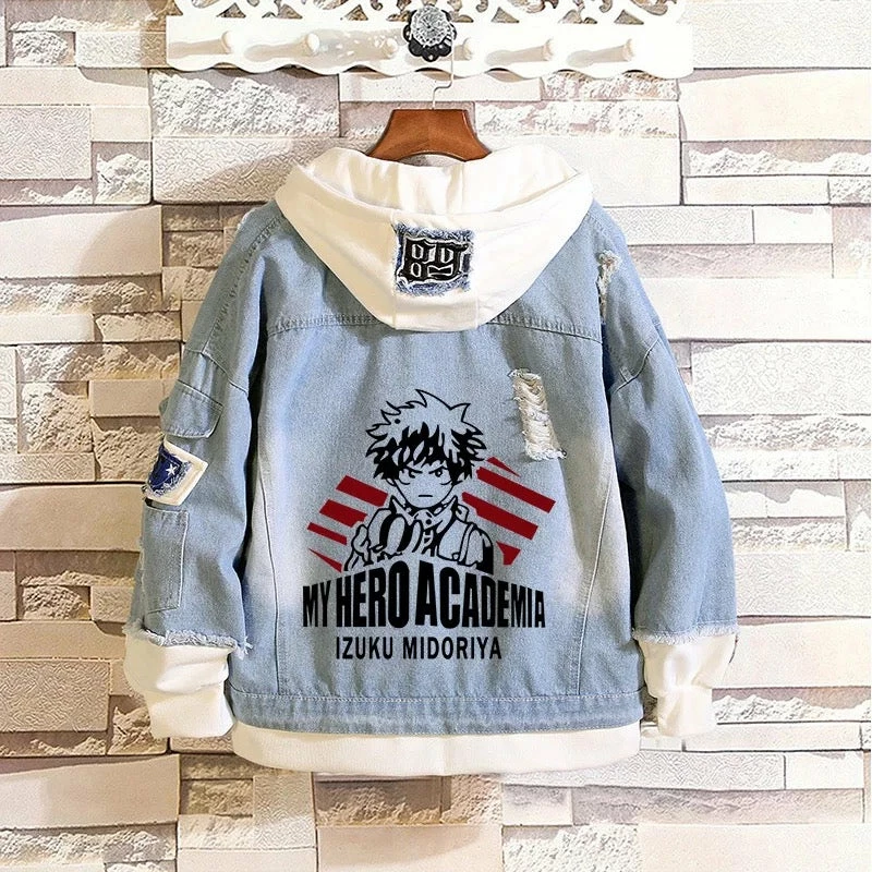 New My Hero Academia Stylish Hooded Denim Jacket 5 New My Hero Academia Stylish Hooded Denim Jacket - Image 5