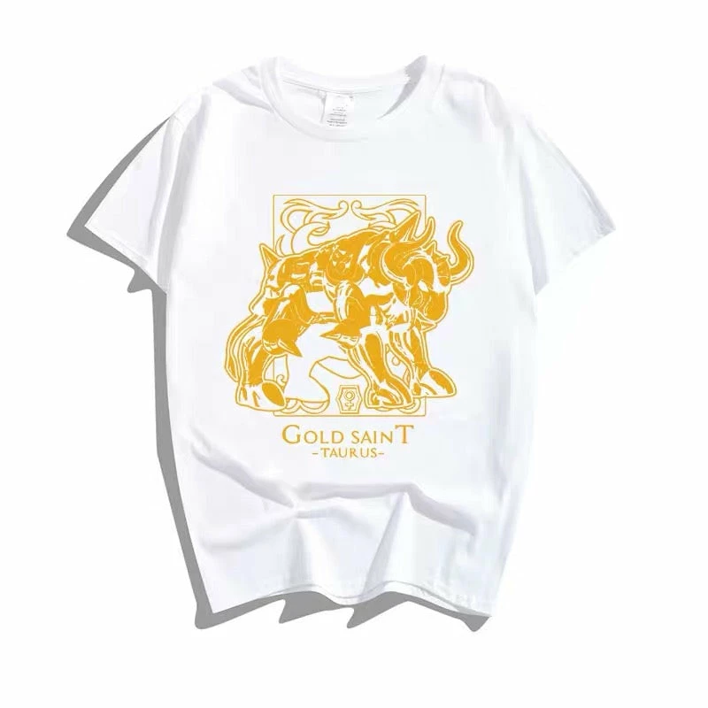 New Saint Seiya 12 Gold Saints Constellation White Summer T-shirt 5 New Saint Seiya 12 Gold Saints Constellation White Summer T-shirt - Image 5