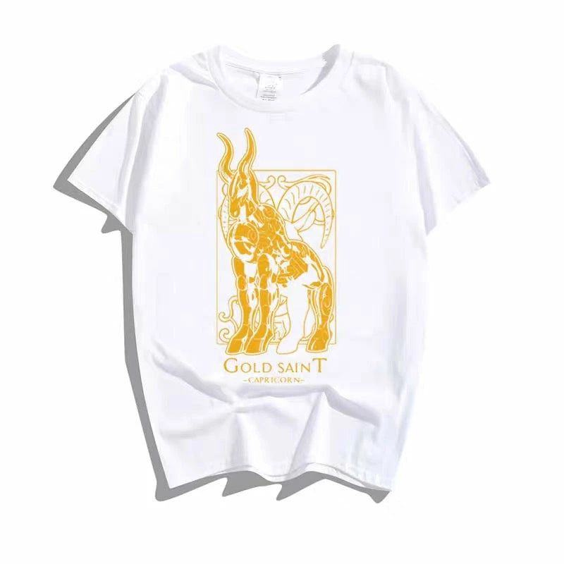 New Saint Seiya 12 Gold Saints Constellation White Summer T-shirt 1 New Saint Seiya 12 Gold Saints Constellation White Summer T-shirt