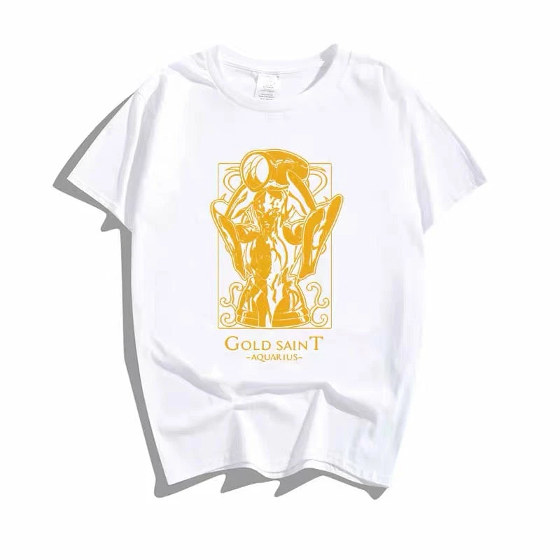 New Saint Seiya 12 Gold Saints Constellation White Summer T-shirt 2 New Saint Seiya 12 Gold Saints Constellation White Summer T-shirt - Image 2
