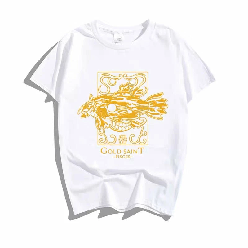 New Saint Seiya 12 Gold Saints Constellation White Summer T-shirt 3 New Saint Seiya 12 Gold Saints Constellation White Summer T-shirt - Image 3
