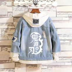 New Demon Slayer: Kimetsu No Yaiba Stylish Hooded Denim Jacket -accessories outlet store IMG 6793 20200527 183420 2048x
