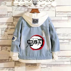 New Demon Slayer: Kimetsu No Yaiba Stylish Hooded Denim Jacket -accessories outlet store IMG 6796 20200527 190006 2048x