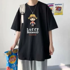 New Cute Monkey D. Luffy Pixel Summer T-shirt 12 New Cute Monkey D. Luffy Pixel Summer T-shirt -accessories outlet store IMG 6852 20220415 203320 2048x