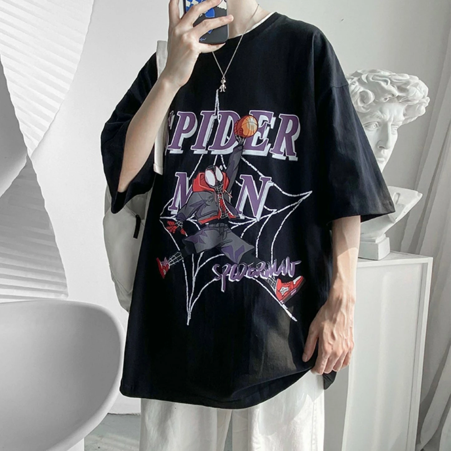 New Spider-Man Playing Basketball Summer T-shirt 1 New Spider-Man Playing Basketball Summer T-shirt