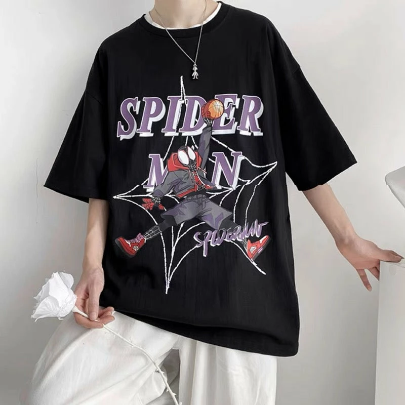 New Spider-Man Playing Basketball Summer T-shirt 2 New Spider-Man Playing Basketball Summer T-shirt - Image 2