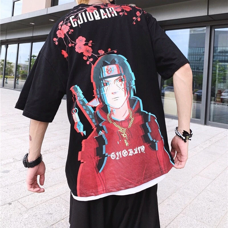 New Itachi Uchiha Sharingan Pixel Summer T-shirt 8 New Itachi Uchiha Sharingan Pixel Summer T-shirt - Image 8