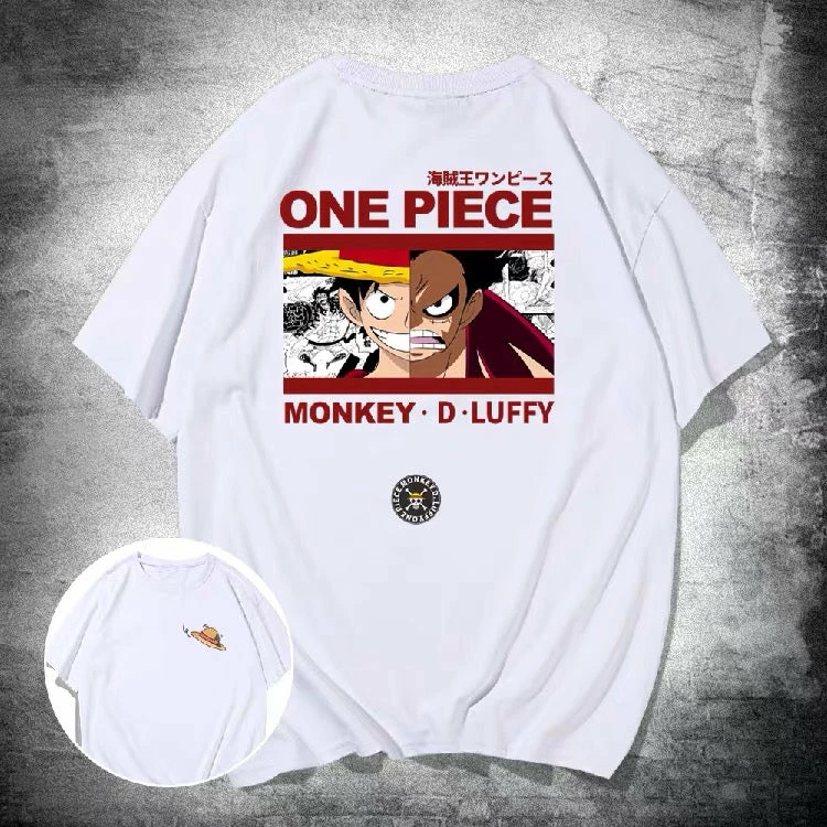 New Monkey D. Luffy Double-Faced Summer T-shirt 2 New Monkey D. Luffy Double-Faced Summer T-shirt - Image 2