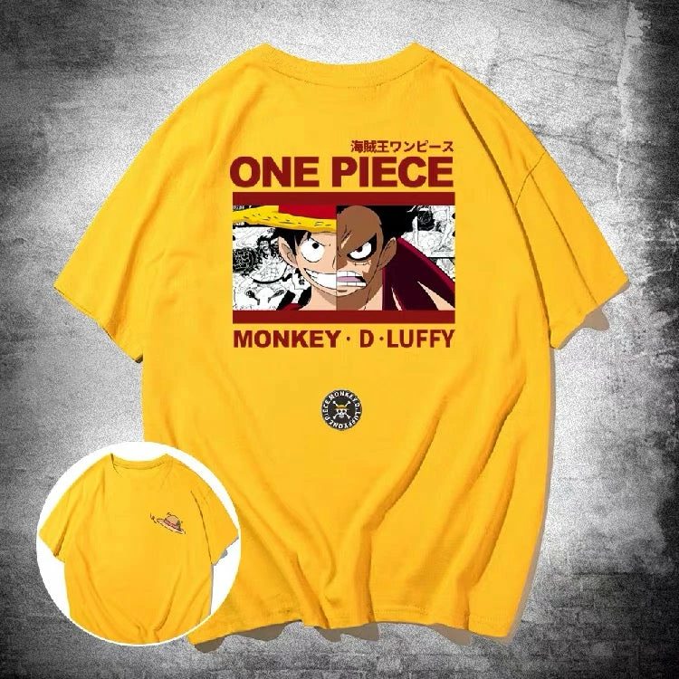New Monkey D. Luffy Double-Faced Summer T-shirt 3 New Monkey D. Luffy Double-Faced Summer T-shirt - Image 3