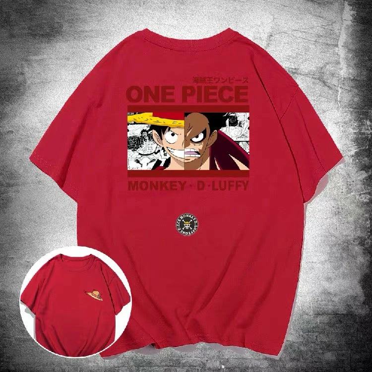 New Monkey D. Luffy Double-Faced Summer T-shirt 4 New Monkey D. Luffy Double-Faced Summer T-shirt - Image 4