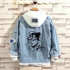 Circumtoy JoJo's Bizarre Adventure Stylish Hooded Denim Jacket -accessories outlet store IMG 9028 20200927 202630 2048x