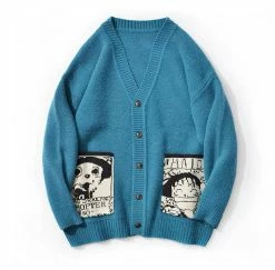 New Monkey D. Luffy And Tony Tony Chopper Cardigan Knit Sweater -accessories outlet store IMG 9205 20201011 232831 2048x