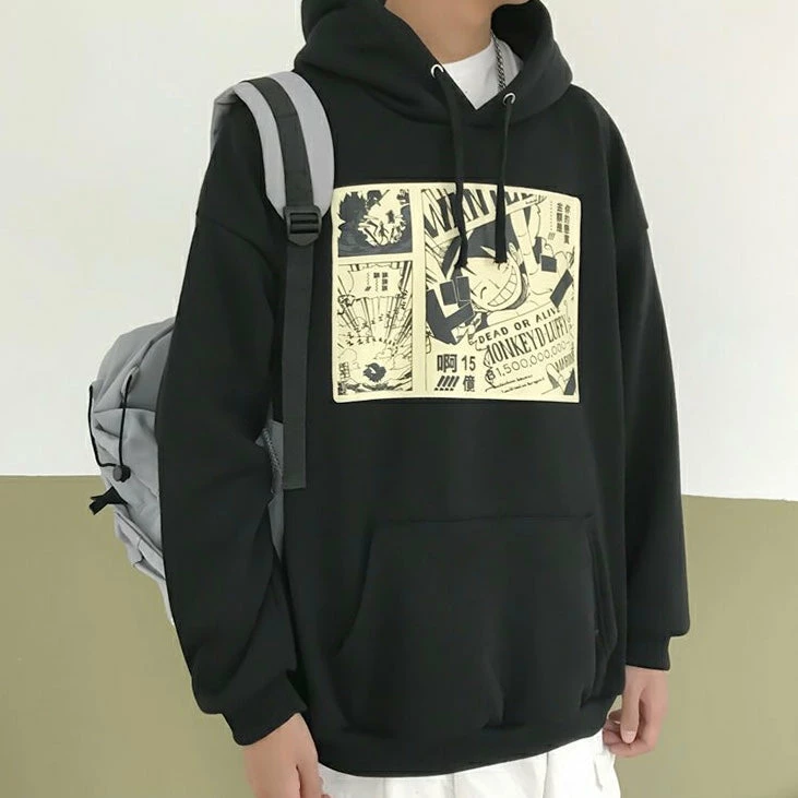 New Monkey D. Luffy Bounty Wanted Pullover Hoodie 9 New Monkey D. Luffy Bounty Wanted Pullover Hoodie - Image 9