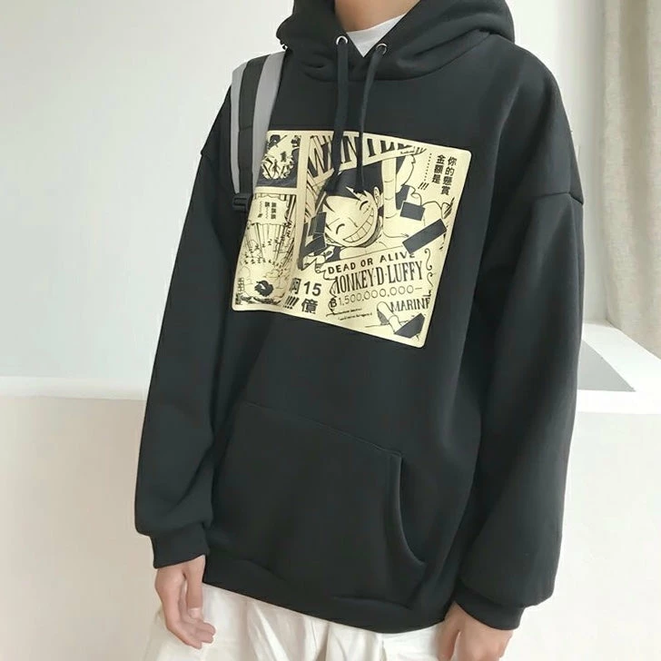 New Monkey D. Luffy Bounty Wanted Pullover Hoodie 10 New Monkey D. Luffy Bounty Wanted Pullover Hoodie - Image 10