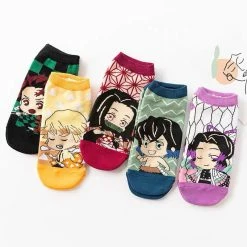Others Demon Slayer Cartoon 5-Pack Low-cut Socks