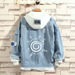 New Naruto Stylish Hooded Denim Jacket