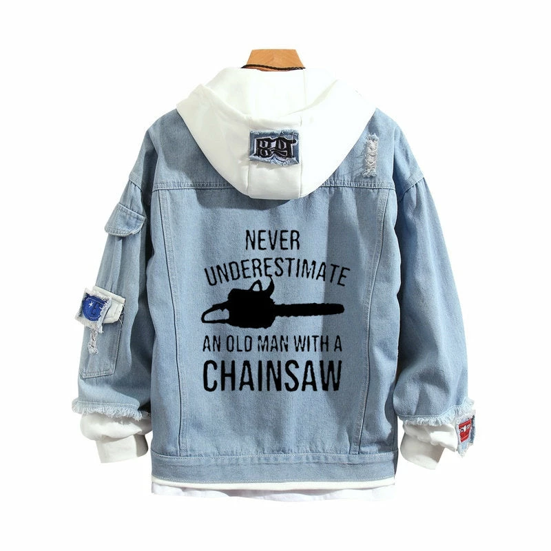 New Chainsaw Man Stylish Hooded Denim Jacket 5 New Chainsaw Man Stylish Hooded Denim Jacket - Image 5