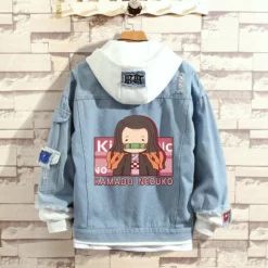 New Demon Slayer: Kimetsu No Yaiba Stylish Hooded Denim Jacket -accessories outlet store NezukoKamado d7be1d22 e1f3 4afa a6fe 7a91e043a196 2048x