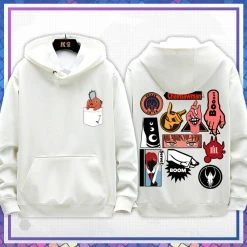 Circumtoy Chainsaw Man White Icon Hoodie