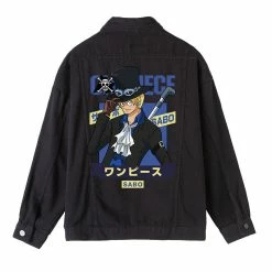 Circumtoy One Piece Character Printing Black Denim Jacket -accessories outlet store O1CN01F1KHD41aNESkBcDdB 2206841533317 2048x