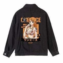 Circumtoy One Piece Character Printing Black Denim Jacket -accessories outlet store O1CN01PjhZ8N1aNESoTjv3y 2206841533317 2048x