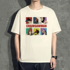 New Chainsaw Man Black&White Summer T-shirt -accessories outlet store O1CN01Pt2vVb24PvIEufw0a 1114367384 2048x