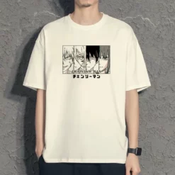 New Chainsaw Man Black&White Summer T-shirt -accessories outlet store O1CN01VoeO4e24PvIDVrMYx 1114367384 2048x