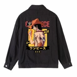 Circumtoy One Piece Character Printing Black Denim Jacket -accessories outlet store O1CN01Wqt7ys1aNESmy0cr2 2206841533317 2048x