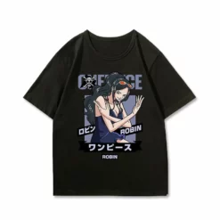 New One Piece Character With Logo Black Summer T-shirt -accessories outlet store O1CN01Zxt68n1UJDJoMeCh6 2206485662496 2048x